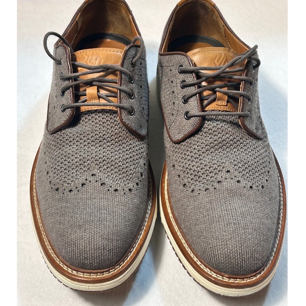 Johnston & Murphy Upton Knit Wingtip Mens 10M Brown TruFoam Dress Shoes